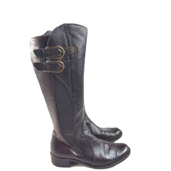 Paul Green Women's Y2K Knee High Boots Brown Leather Size 3.5UK-US 6.5 - Picture 1 of 10